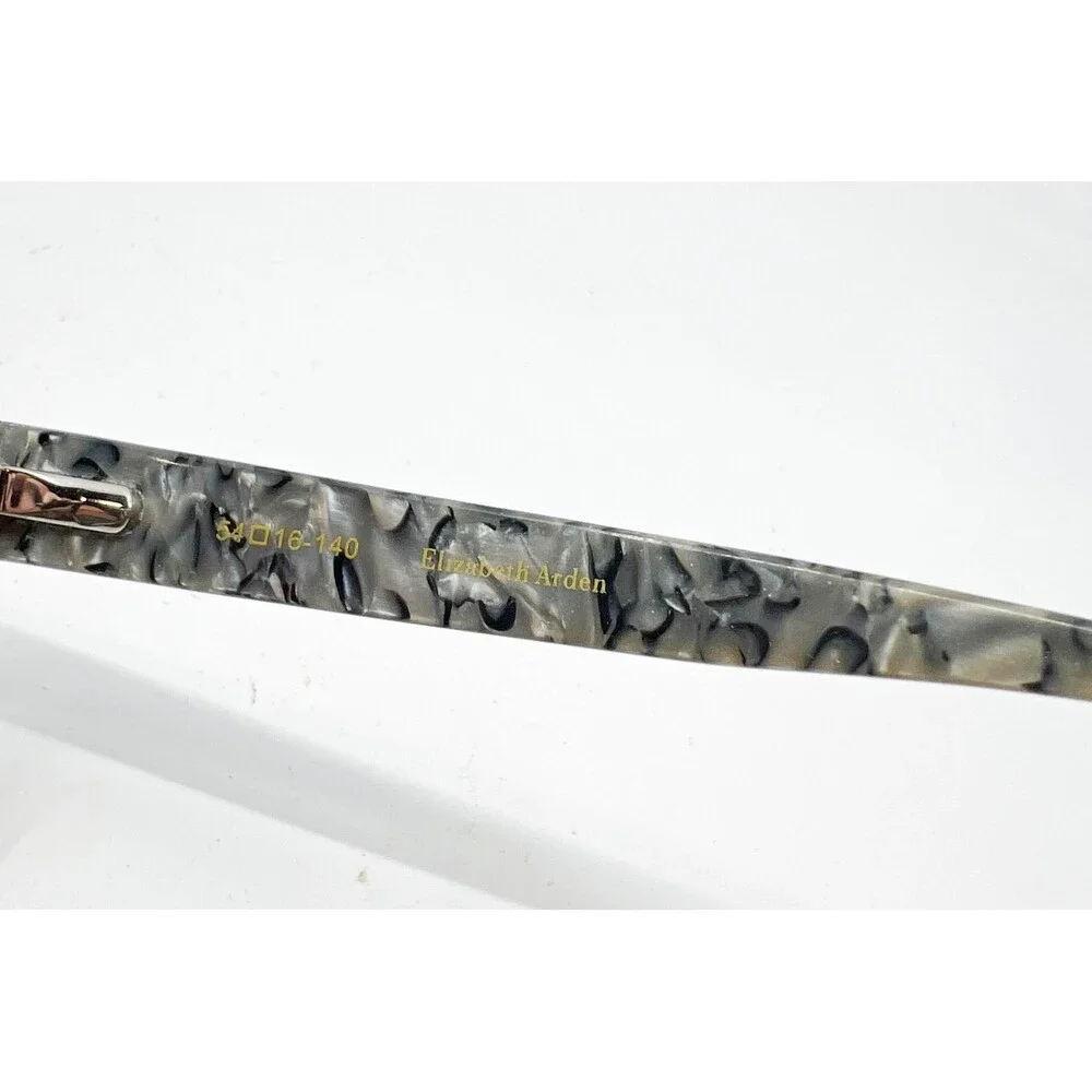 Elizabeth Arden Eyeglass Frames Women Black Gray Marble EA 1122-2 54-16-140